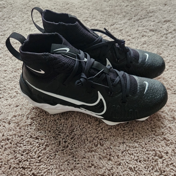 Nike Alpha Huarache NXT Metal Men's Black/WhiteCleats - DJ6517-001 New - Picture 1 of 16